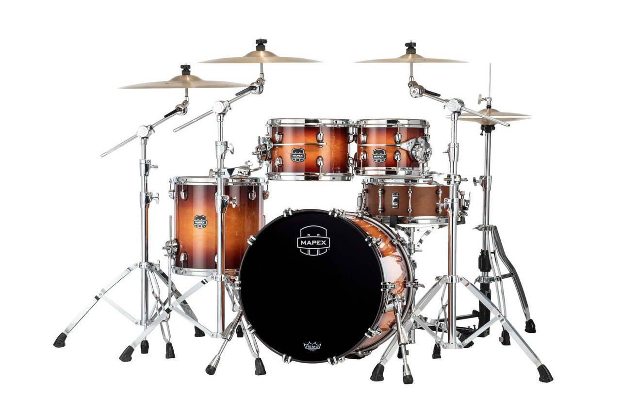 Mapex Saturn Evolution Fusion 4 Piece Shell Pack Without Snare - Exotic Sunburst (SE504XBPO)