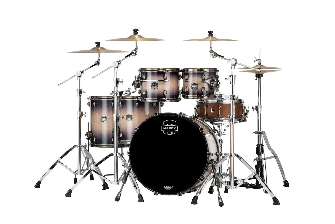 Mapex Saturn Evolution Workhorse 5 Piece Shell Pack Without Snare - Exotic Violet Burst (SE628XBBPZ)