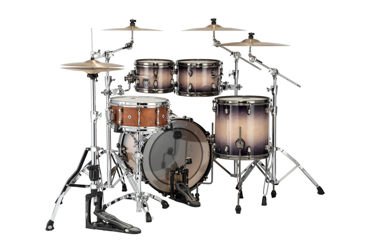 Mapex Saturn Evolution Fusion 4 Piece Shell Pack Without Snare - Exotic Violet Burst (SE504XBBPZ) | Musician Madness