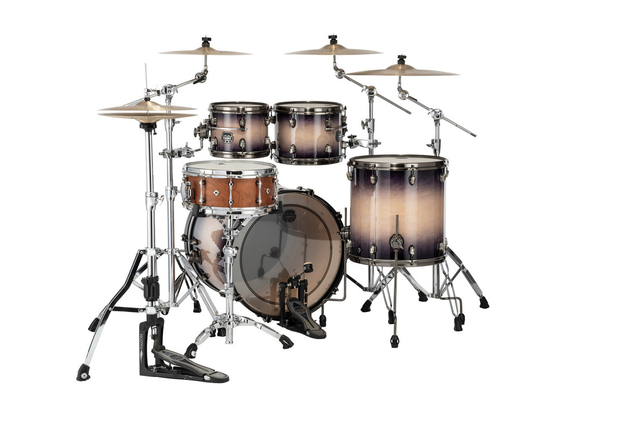 Mapex Saturn Evolution Rock 4 Piece Shell Pack Without Snare - Exotic Violet Burst (SE529XBBPZ)