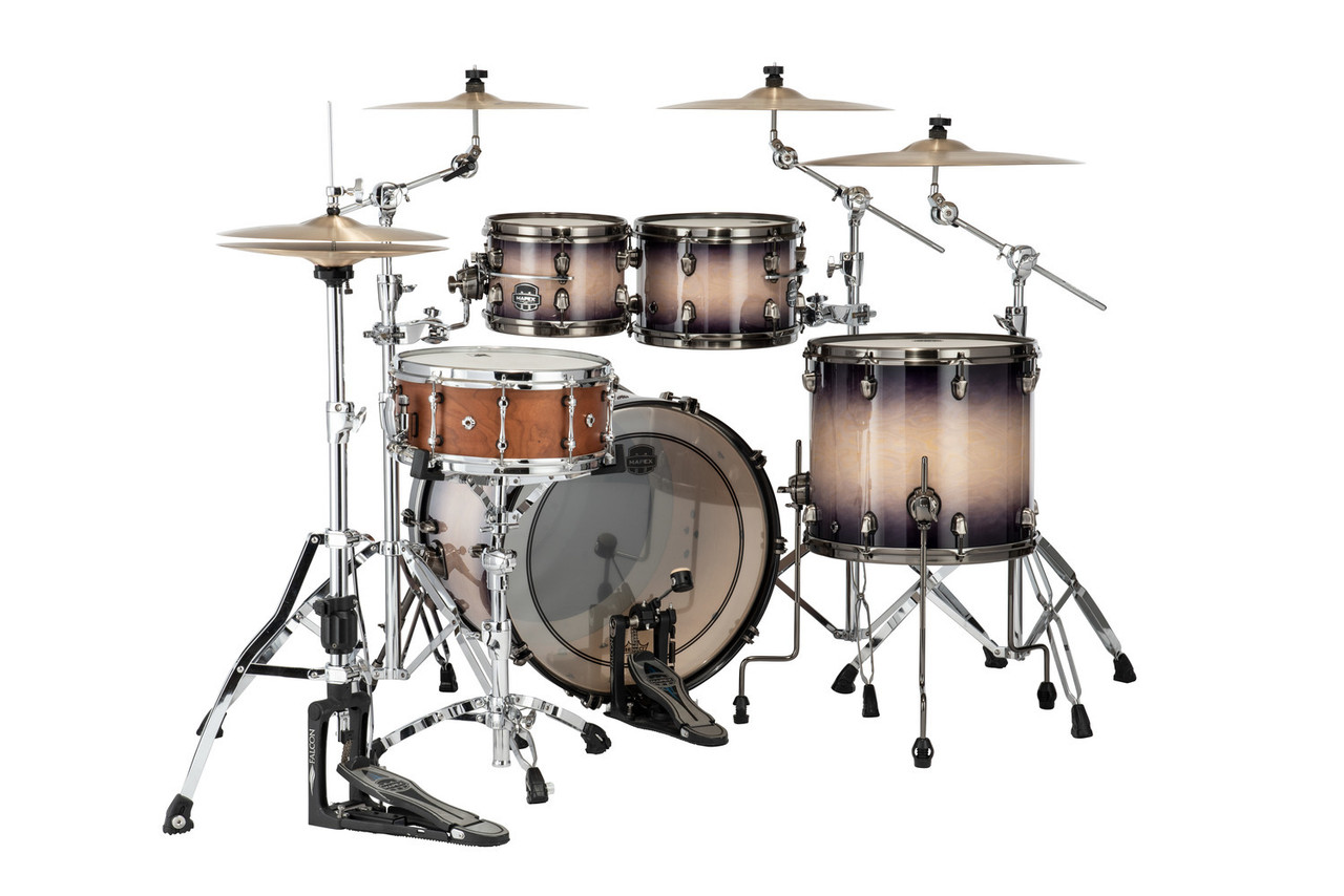 Mapex Saturn Evolution Classic 4 Piece Shell Pack Without Snare - Exotic Violet Burst  (SE529XEBBPZ)