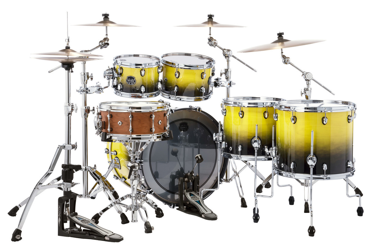 Mapex Saturn Studioease 5 Piece Shell Pack Without Snare - Sulphur Fade (SR628XUUJ)