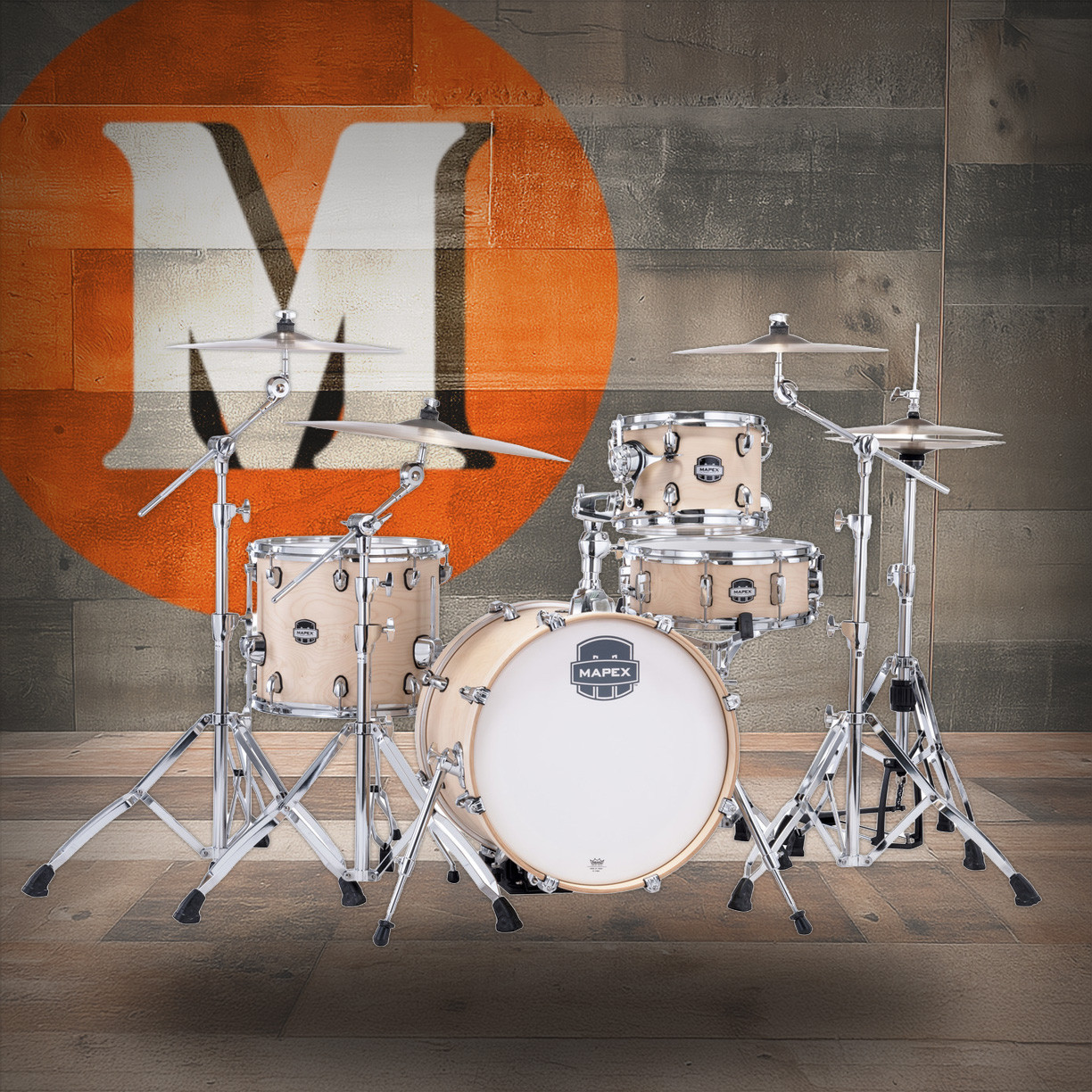 Mapex Mars Maple 4 Piece Bop Shell Pack - Natural Satin (MM486SNW) | Musician Madness