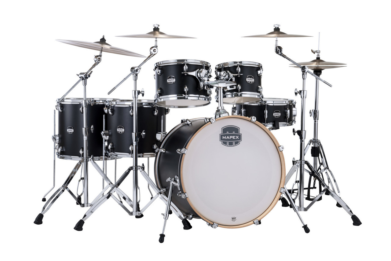 Mapex Mars Maple Studioease Shell Pack - Matte Black (MM628SFUKD) | Musician Madness