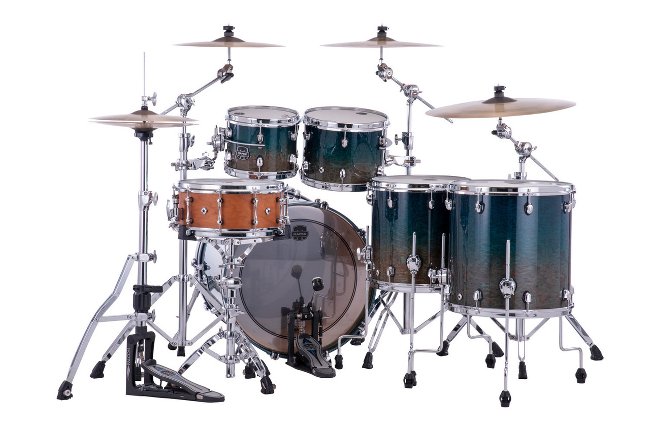 Mapex Saturn Evolution  Workhorse 5 Piece Shell Pack Without Snare - Exotic Aegean Fade (SE628XMOE)