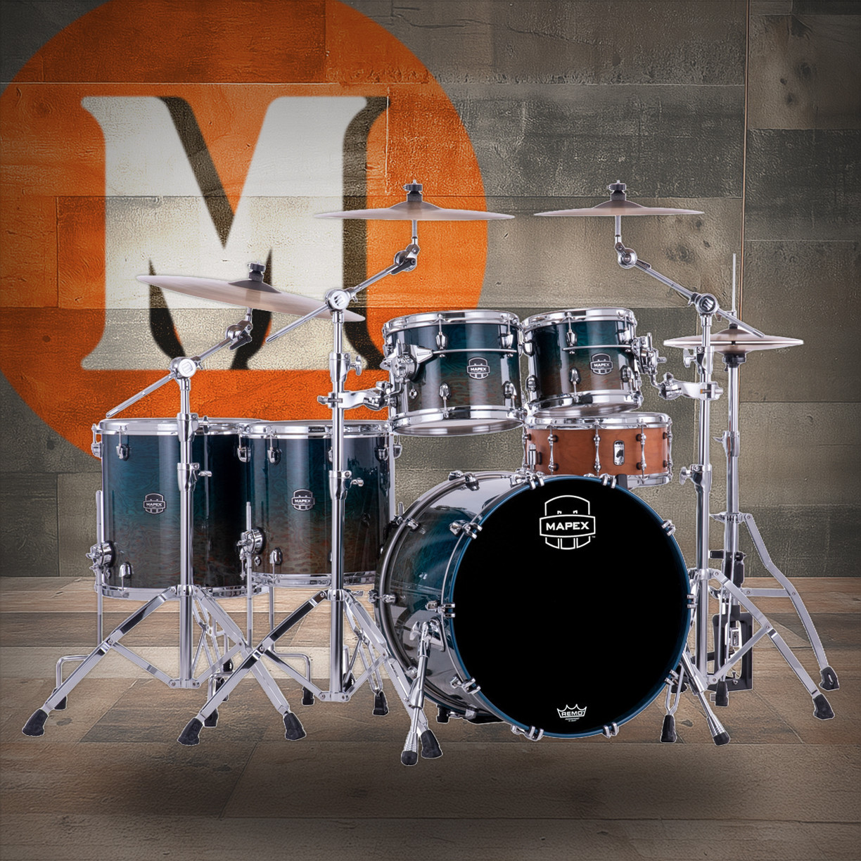 Mapex Saturn Evolution Workhorse 5 Piece Shell Pack Without Snare (SE628XMOE)