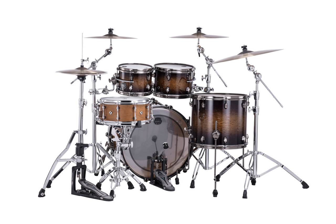 Mapex Saturn Evolution Classic 4 Piece Shell Pack Without Snare - Exotic Night Forest Burst (SE529XEBBMZ) | Musician Madness