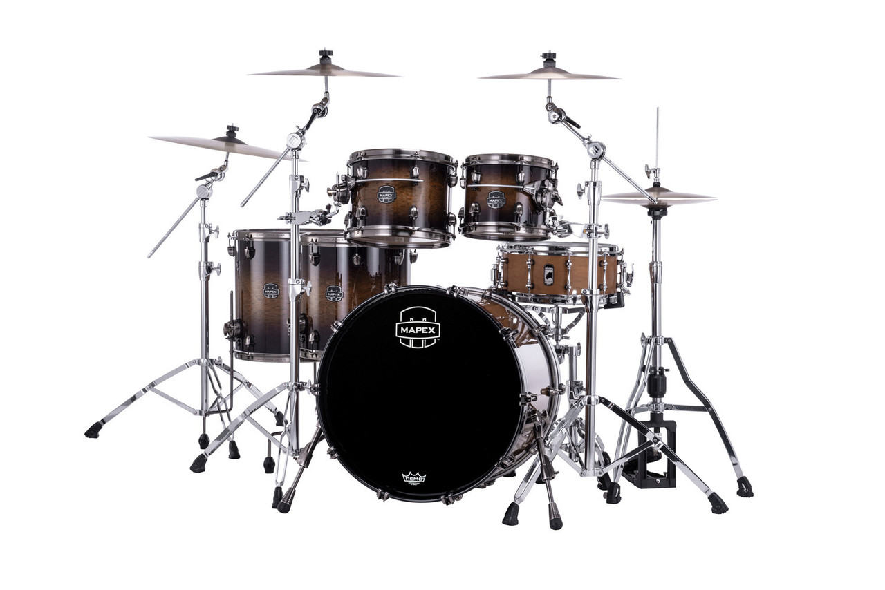 Mapex Saturn Evolution  Workhorse 5 Piece Shell Pack Without Snare - Exotic Night Forest Burst (SE628XMBMZ) | Musician Madness