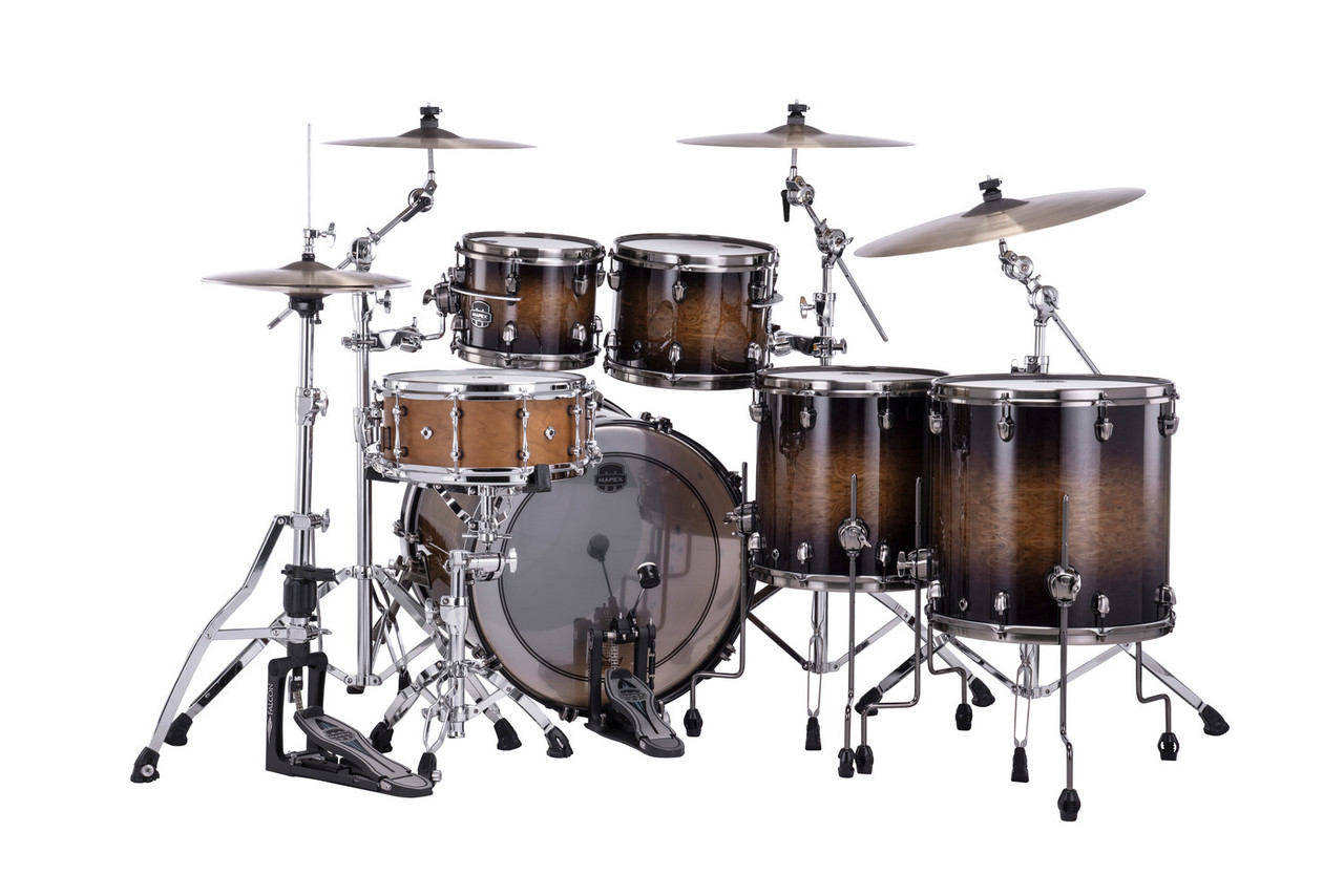 Mapex Saturn Evolution  Workhorse 5 Piece Shell Pack Without Snare - Exotic Night Forest Burst (SE628XMBMZ) | Musician Madness