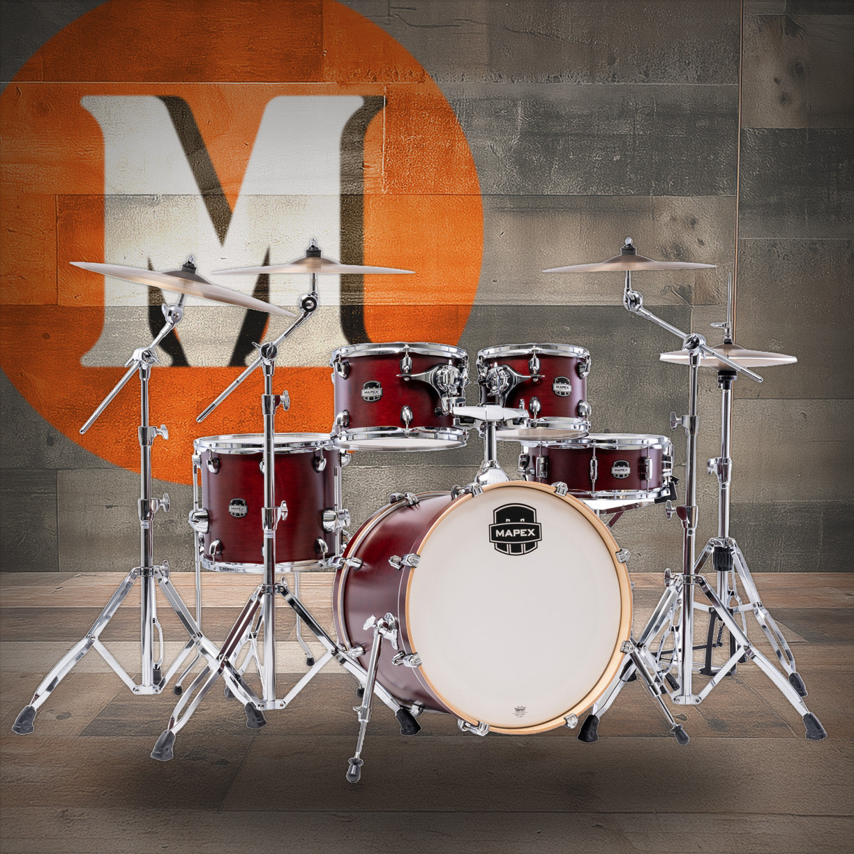 Mapex Mars Maple Fusion Shell Pack - Merlot Satin (MM504SFWI) | Musician Madness