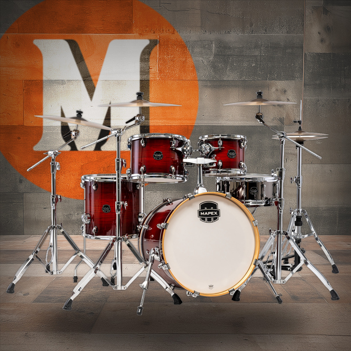 Mapex Armory Series Fusion Shell Pack - Red Onyx Burst (AR504SVNR) | Musician Madness