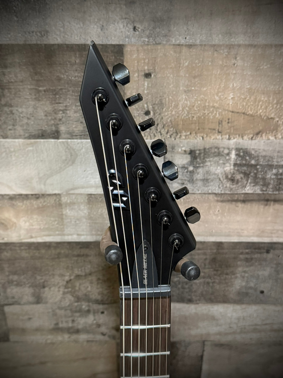 ESP LTD M-7 HT Baritone Black Metal 7-string Electric Guitar - Black Satin (LM7BHTBKMBLKS)