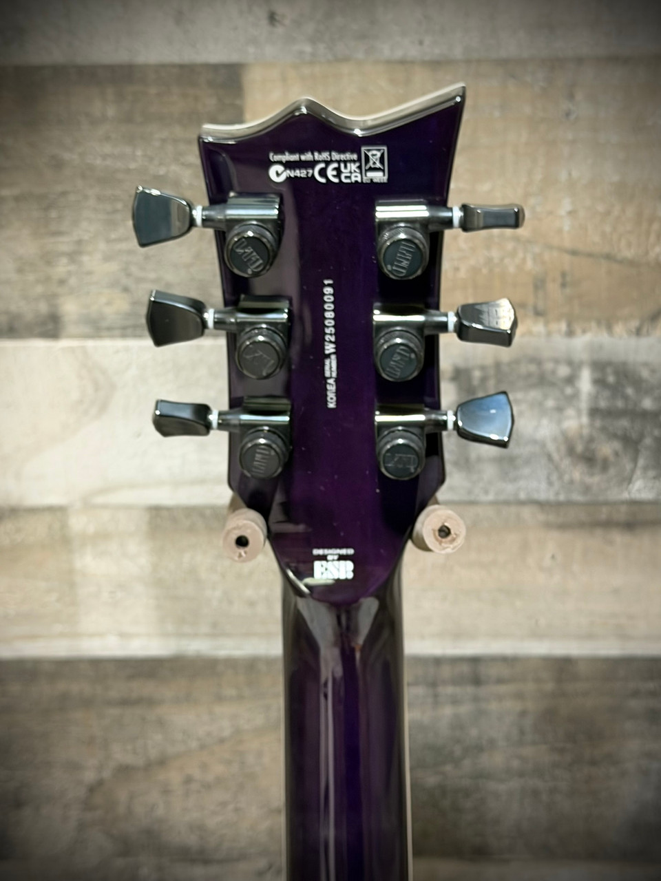ESP LTD EC-1000 QM Left Handed Electric Guitar - See Thru Purple Sunburst (LEC1000QMSTPSBLH) | Musician Madness