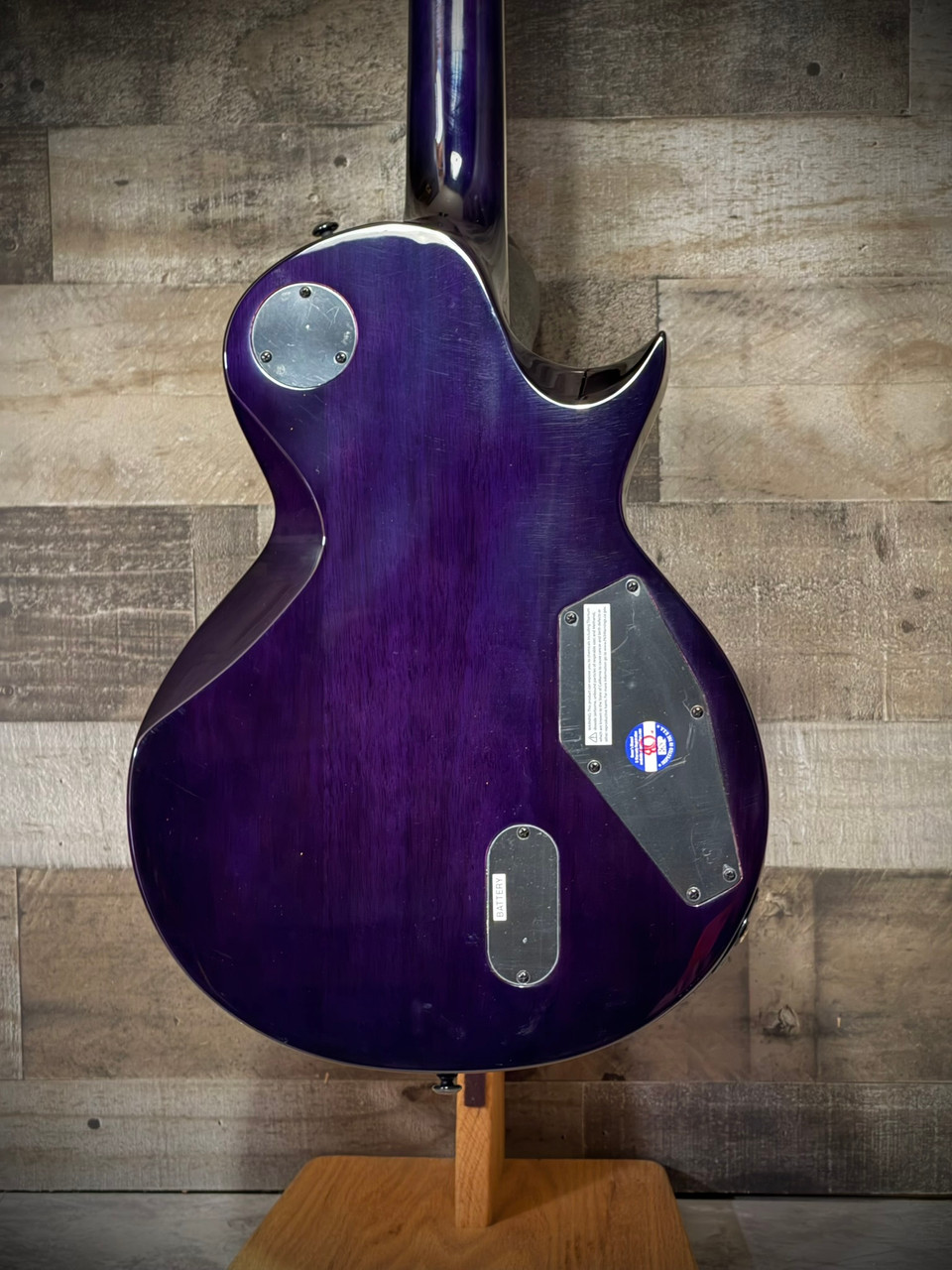 ESP LTD EC-1000 QM Left Handed Electric Guitar - See Thru Purple Sunburst (LEC1000QMSTPSBLH) | Musician Madness