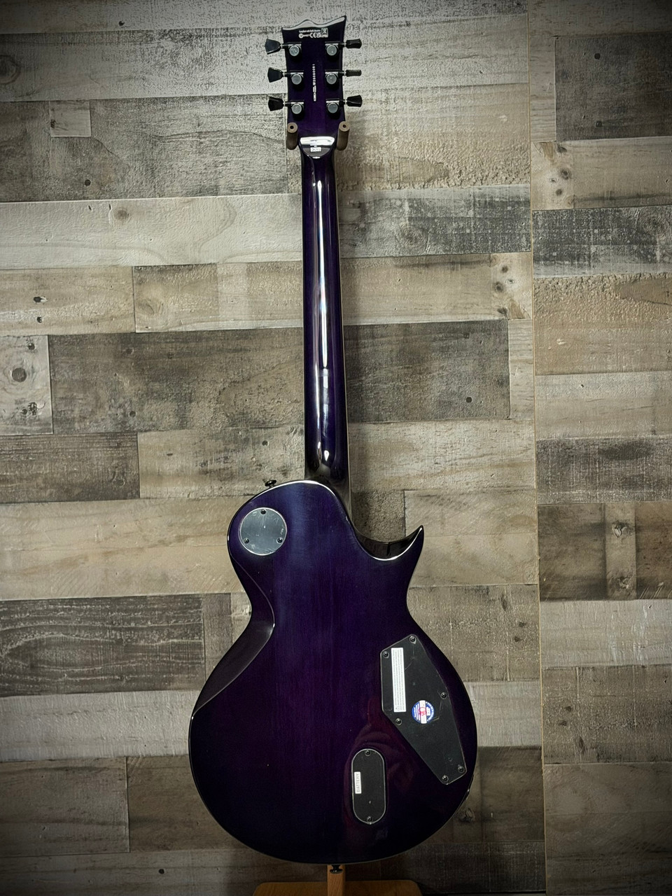 ESP LTD EC-1000 QM Left Handed Electric Guitar - See Thru Purple Sunburst (LEC1000QMSTPSBLH)