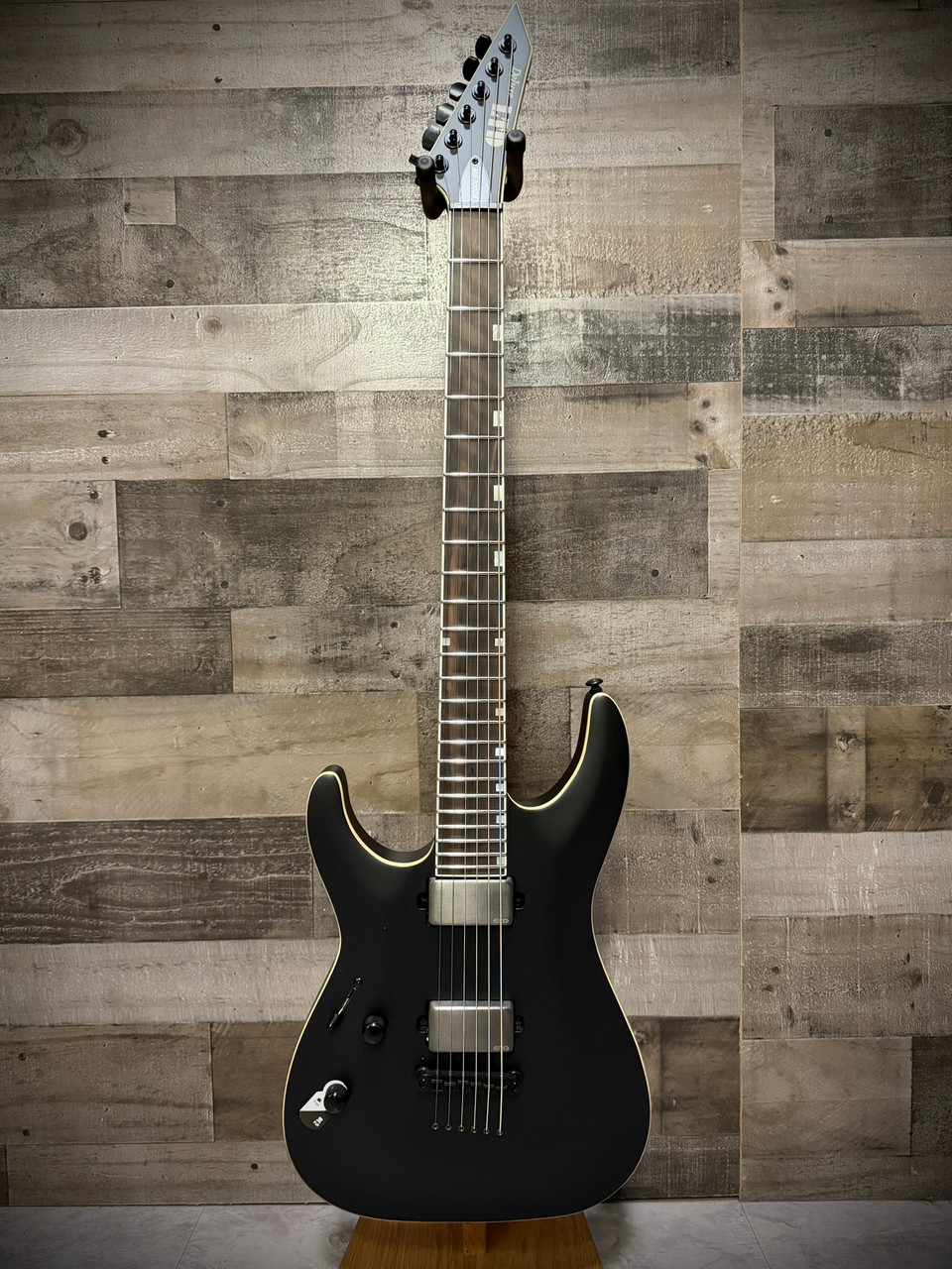 ESP LTD M-1000B Baritone Electric Guitar Black Satin (LM1000BBLKSLH) | Musician Madness