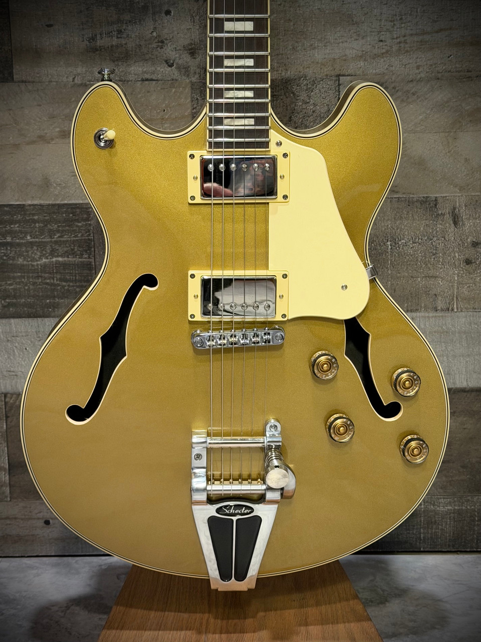 Schecter Corsair Electric Guitar with Bigsby - Gold Top - B-Stock (1554) | Musician Madness