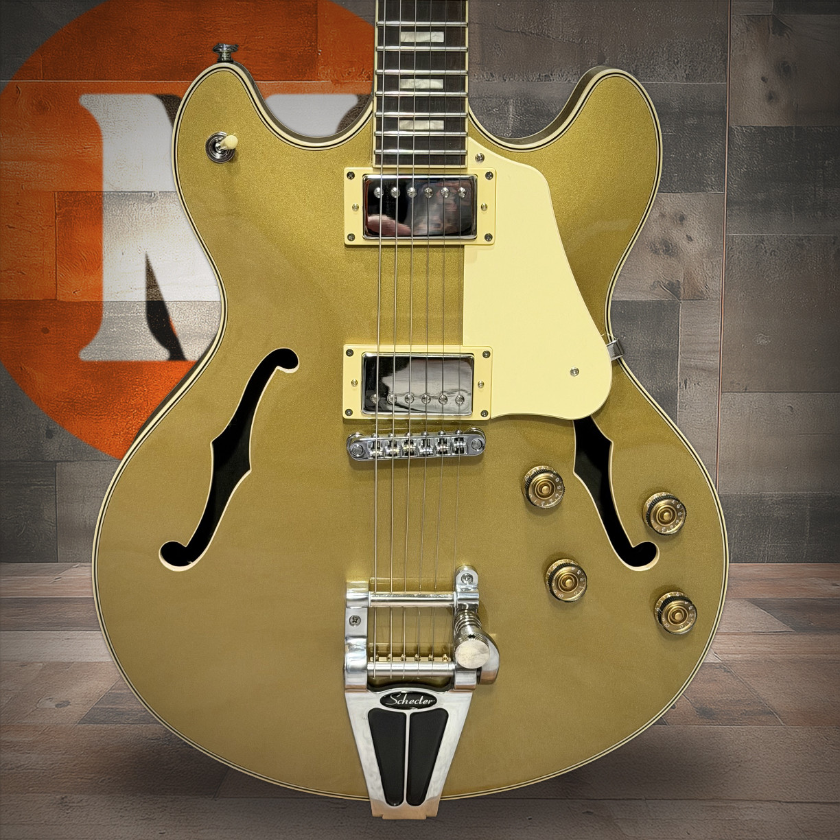 Schecter Corsair Electric Guitar with Bigsby - Gold Top - B-Stock (1554) | Musician Madness