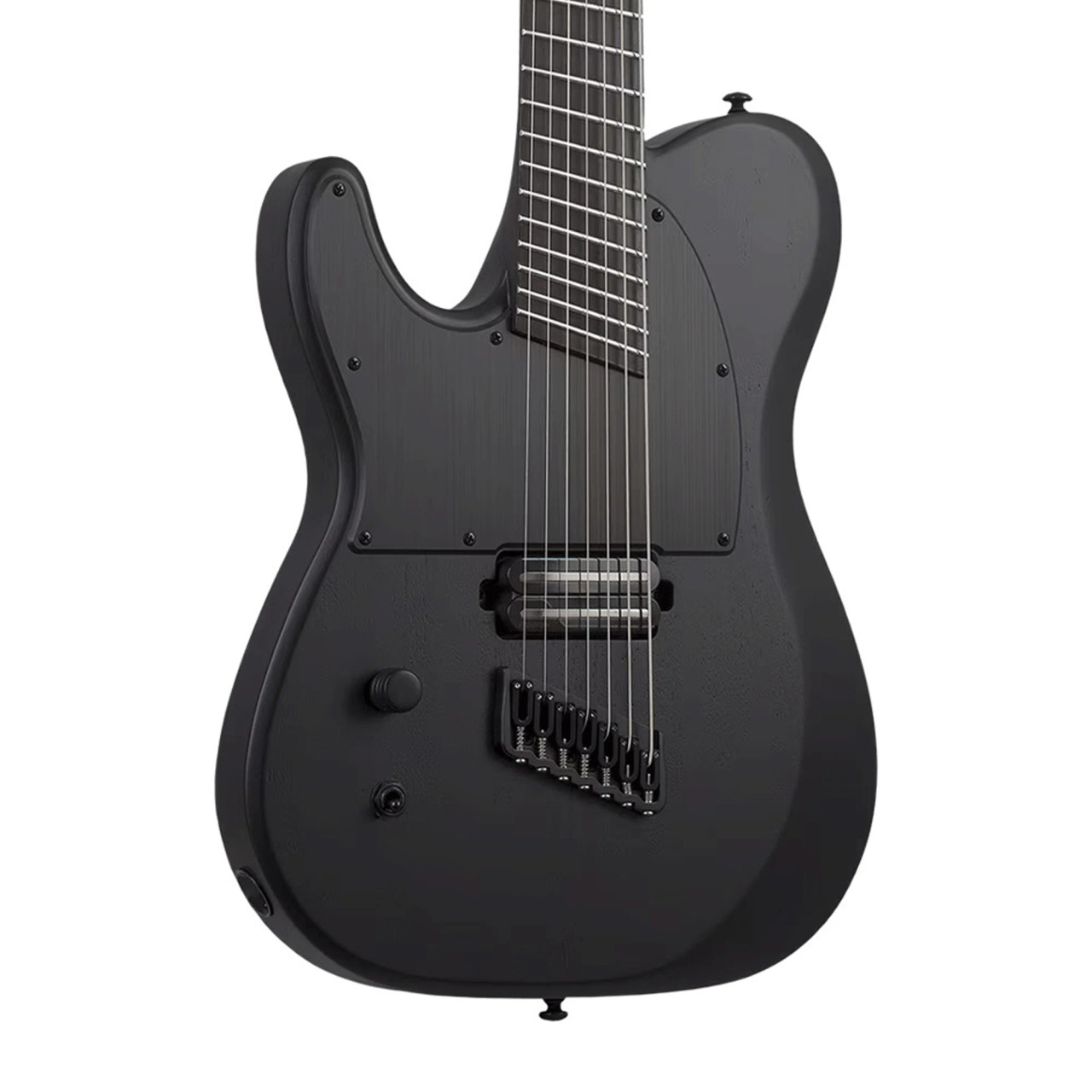 Schecter PT-7 Black Ops Left Hand 7 String Electric Guitar - Satin Black (624) | Musician Madness