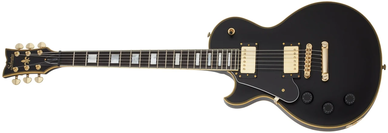 Schecter Solo II Custom Left Handed Electric Guitar - Aged Black Satin (662) | Musician Madness