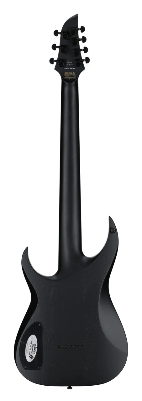 Schecter Keith Merrow KM-7 MK-III EX 7-string Baritone Electric Guitar - Satin Black Open Pore (882) | Musician Madness