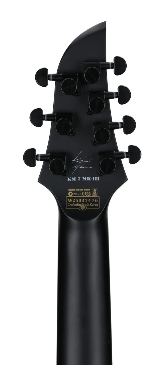 Schecter Keith Merrow KM-7 MK-III EX 7-string Baritone Electric Guitar - Satin Black Open Pore (882) | Musician Madness