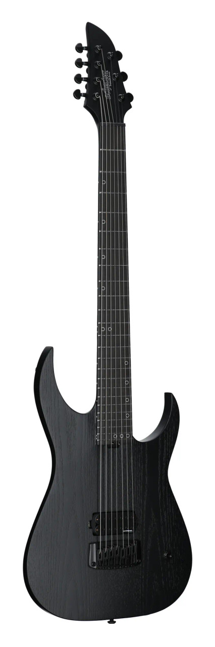 Schecter Keith Merrow KM-7 MK-III EX 7-string Baritone Electric Guitar - Satin Black Open Pore (882) | Musician Madness