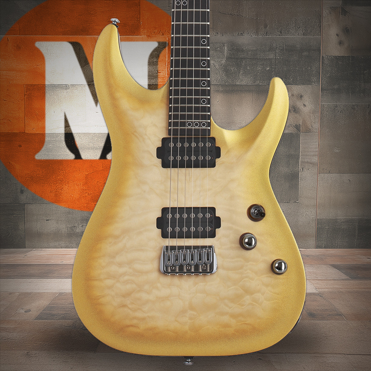 Schecter 1325-SHC Omen Extreme-II 6 String RH Electric Guitar - Gold Rush | Musician Madness