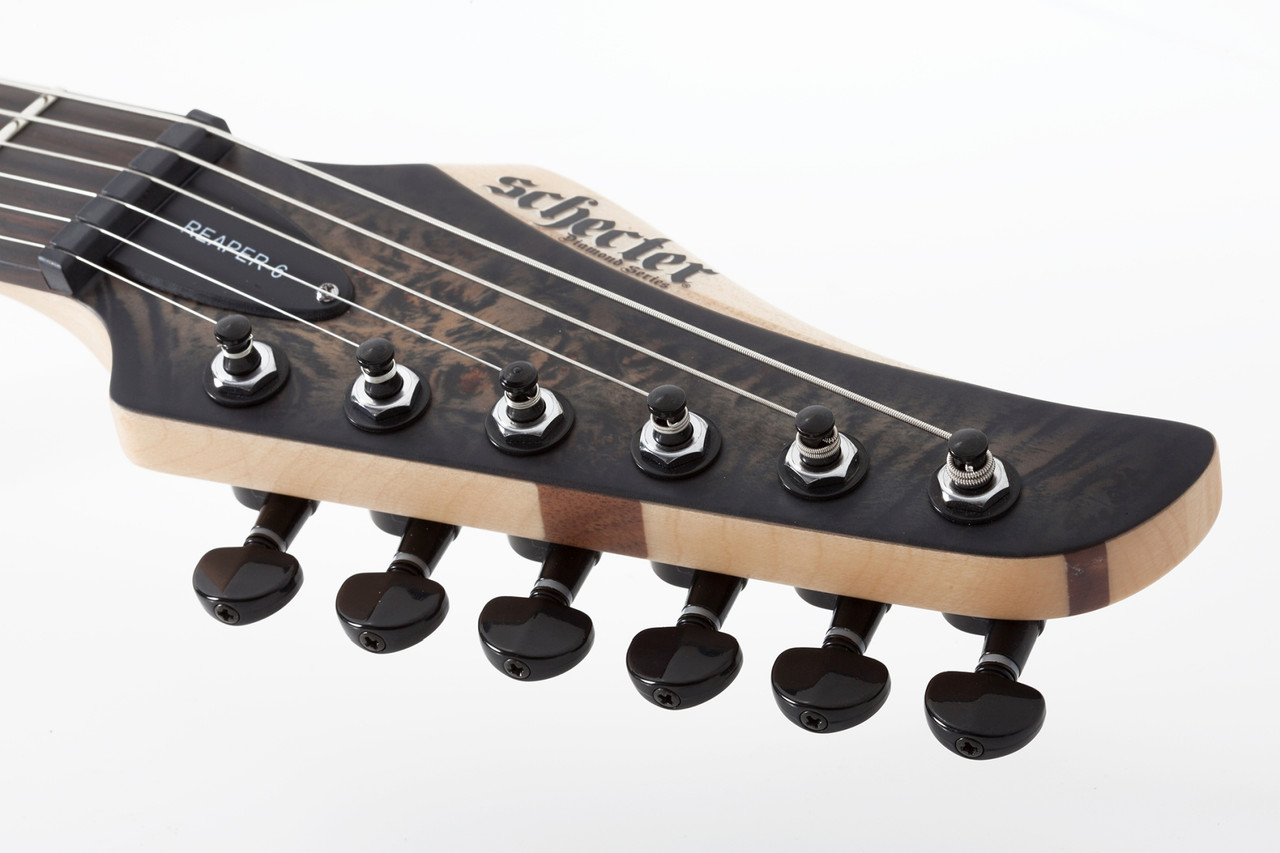 Schecter Reaper-6 Left-handed - Satin Charcoal Burst (1512) | Musician Madness