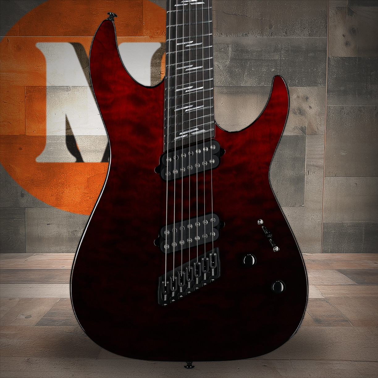 Schecter Reaper-7 Elite Multiscale 7-string Electric Guitar - Blood Burst (2182) | Musician Madness