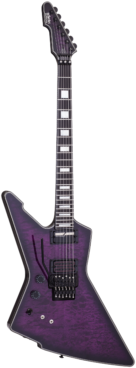 Schecter E-1 FR S Left Hand Electric Guitar - Trans Purple Burst (3254) | Musician Madness