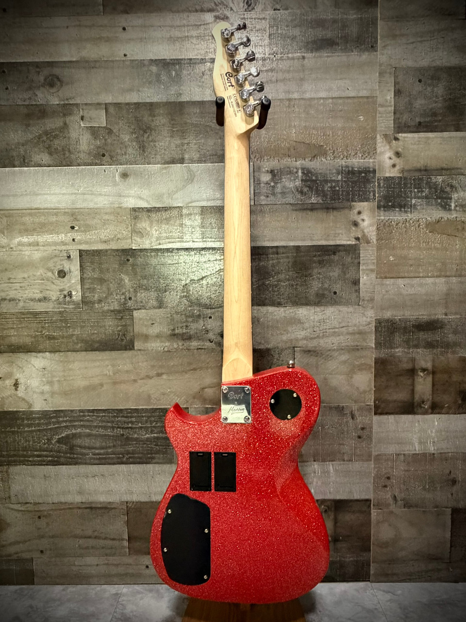 Cort MBM-2 Manson Electric Guitar w/ Kaoss Pad and Sustainiac Electric Guitar w/ Hard Case - Red Xtra Sparkle (MBM2KAOS_REDXS)