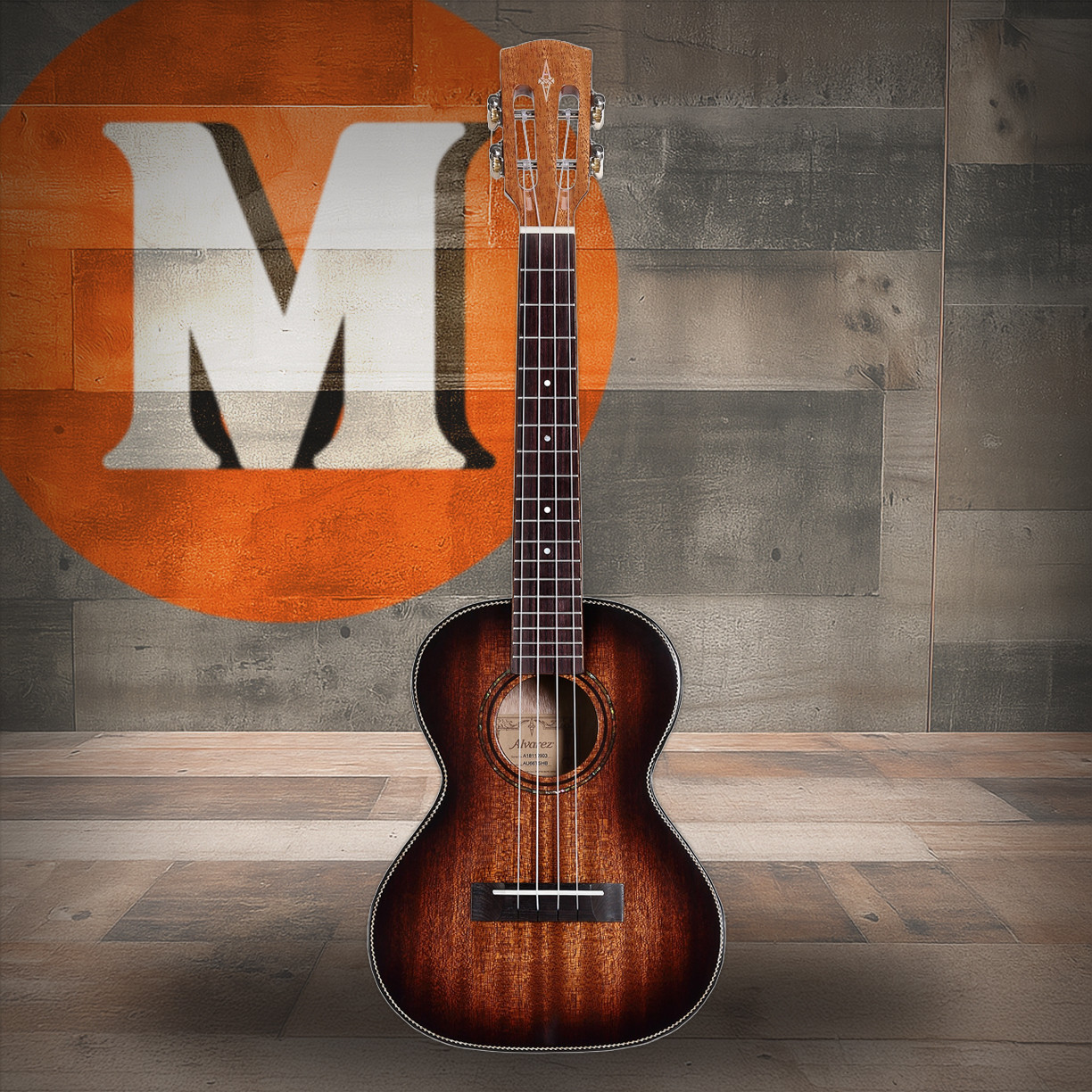 Alvarez Artist Tenor Ukulele Herringbone SHB Solid Mahogany Top (AU66TSHB) | Musician Madness