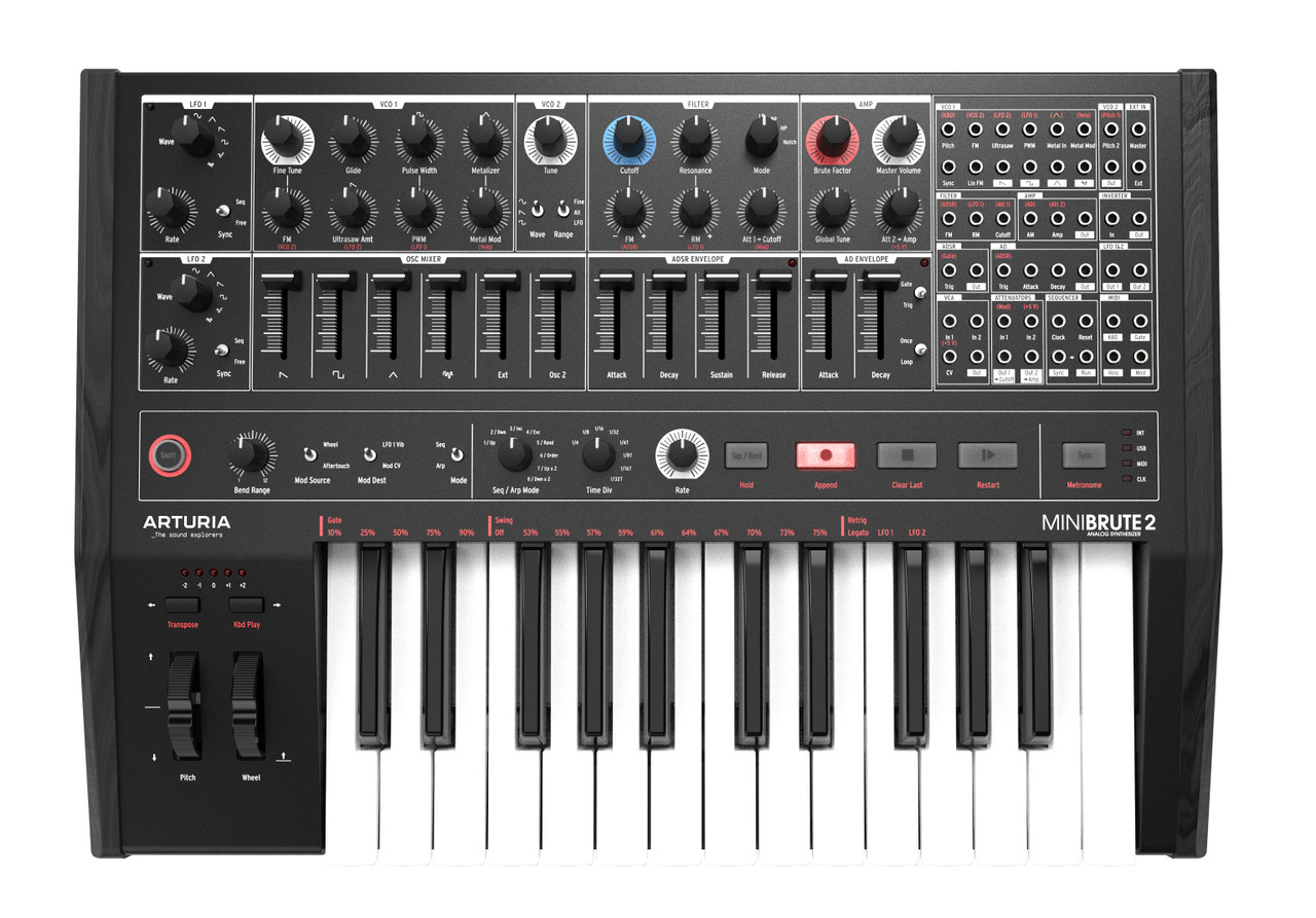 Arturia Minibrute 2 Noir Analog Synthesizer - Black Edition (531003) | Musician Madness