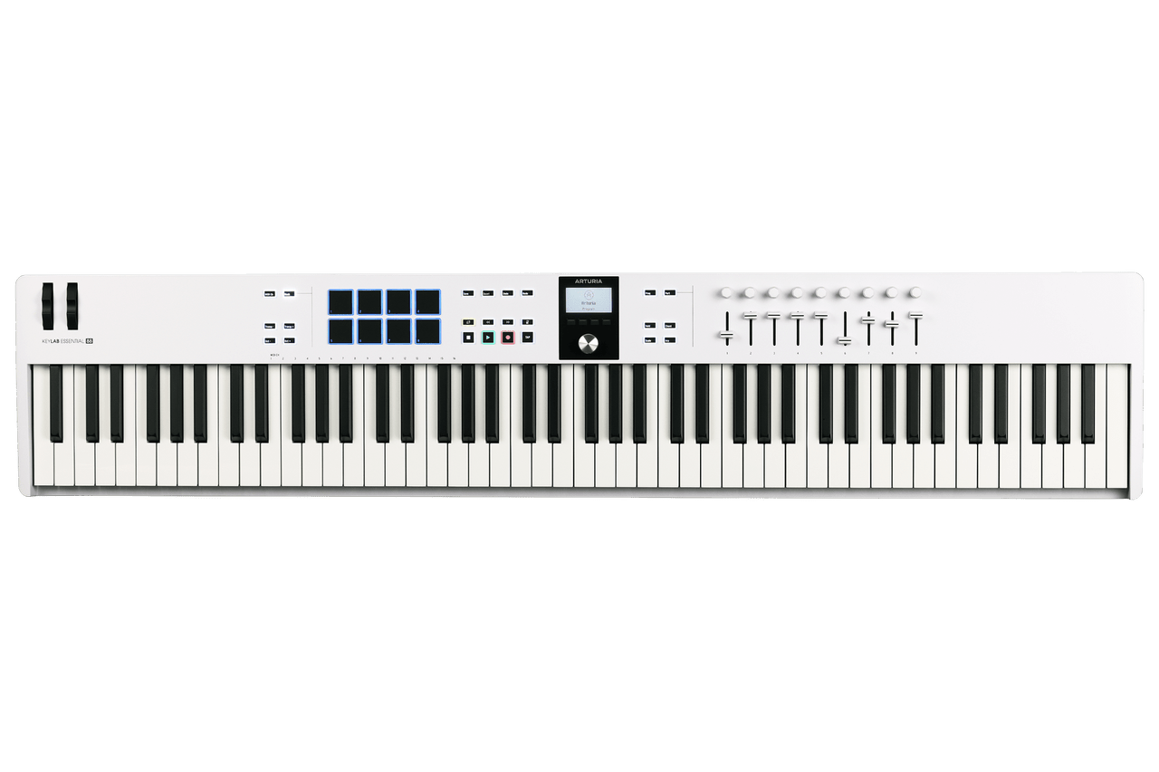 Arturia Keylab Essential Mk3 88-key Midi Controller - White (231541) | Musician Madness