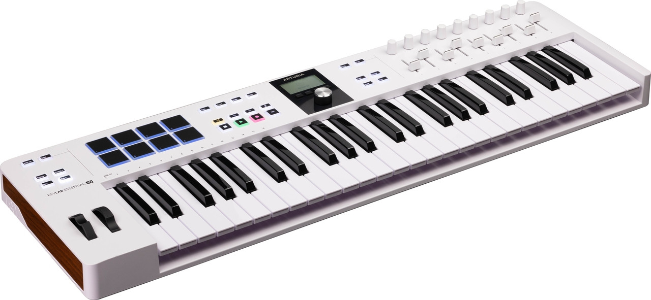 Arturia KeyLab Essential Mk3 49-Key MIDI Controller - White (231521) | Musician Madness