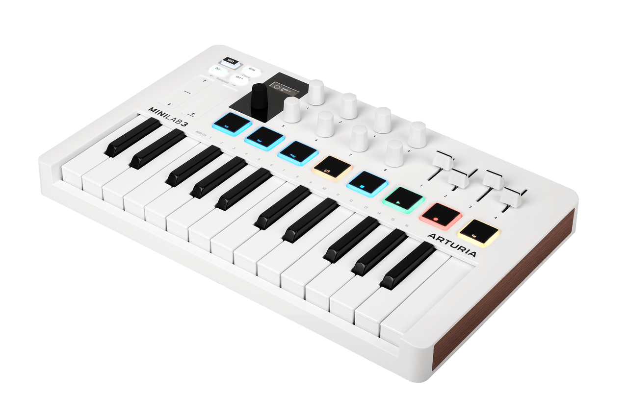 Arturia MiniLab 3 25-Key USB MIDI Controller - White (231501) | Musician Madness
