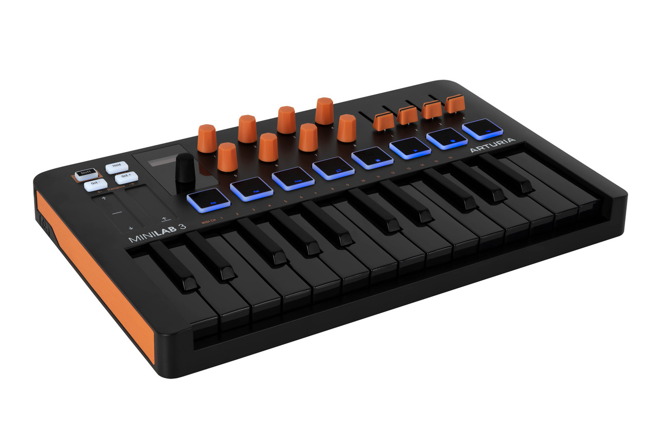 Arturia MiniLab 3 25-Key USB MIDI Controller - Orange Limited