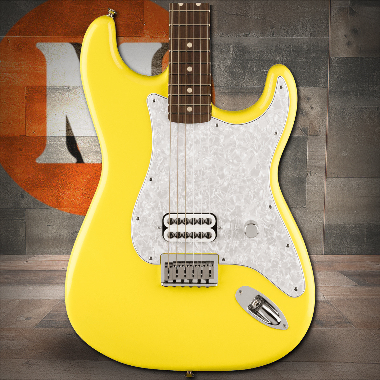 Fender Tom DeLonge Stratocaster Rosewood Fingerboard, Graffiti Yellow | Musician Madness