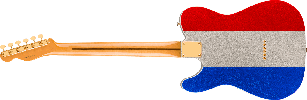 Fender Buck Owens Telecaster Maple Fingerboard, Red, Silver and Blue Sparkle | Musician Madness