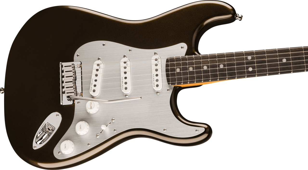 Fender American Ultra II Stratocaster Ebony Fingerboard, Texas Tea | Musician Madness