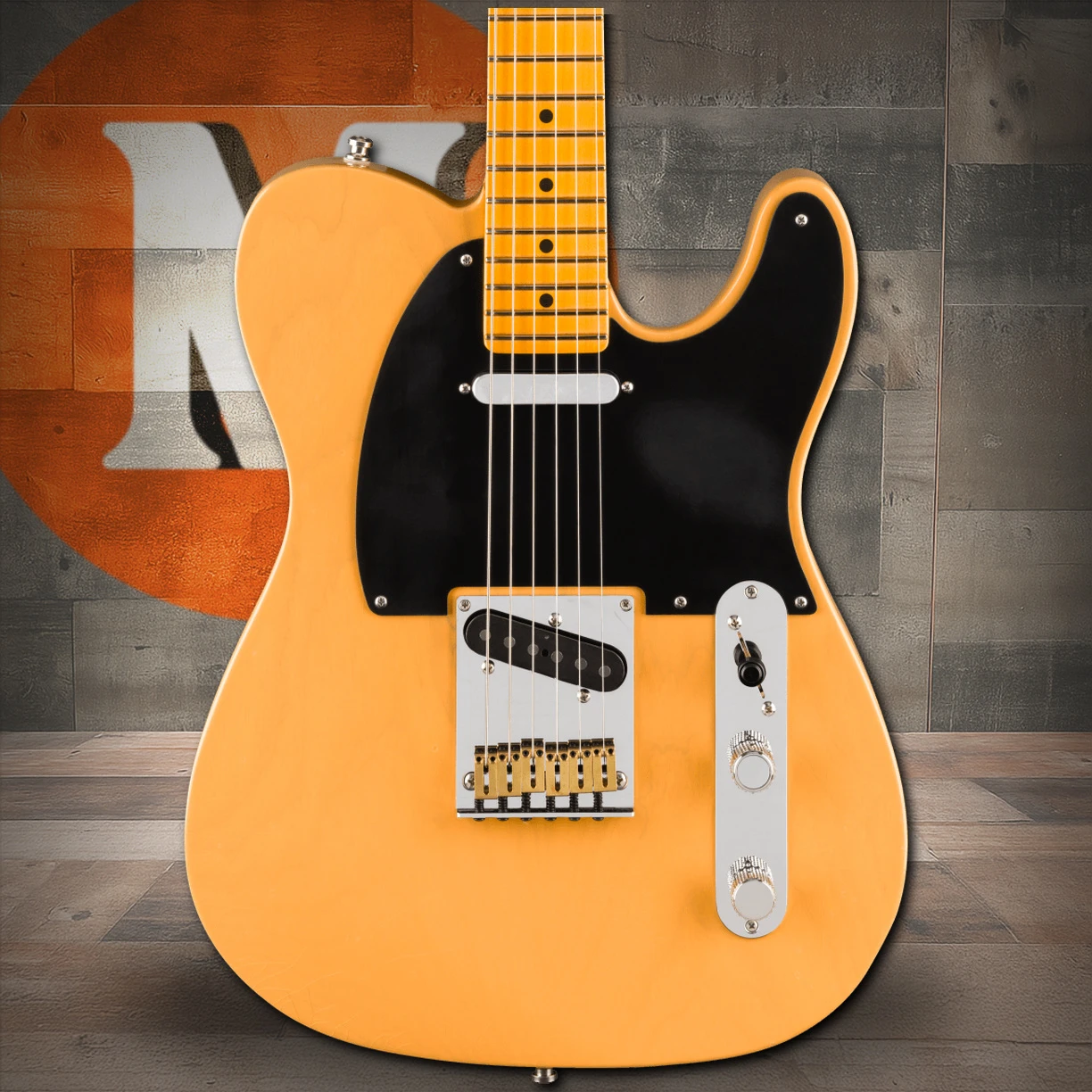 Fender American Ultra Luxe Vintage '50s Telecaster Maple Fingerboard, Butterscotch Blonde | Musician Madness