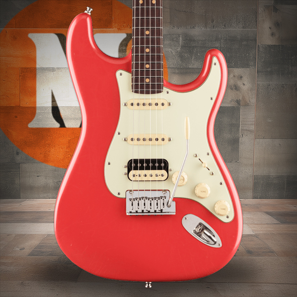 Fender American Ultra Luxe Vintage '60s Stratocaster HSS, Rosewood Fingerboard, Fiesta Red | Musician Madness