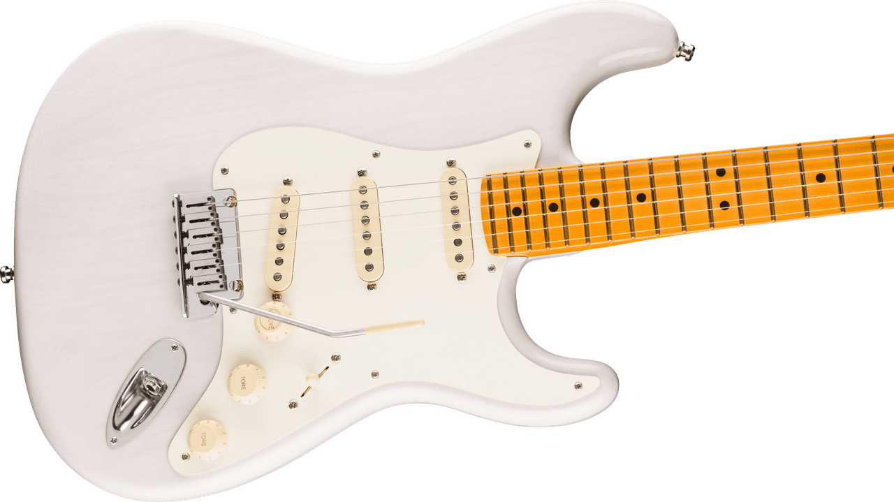 Fender American Ultra Luxe Vintage '50s Stratocaster Maple Fingerboard, White Blonde | Musician Madness