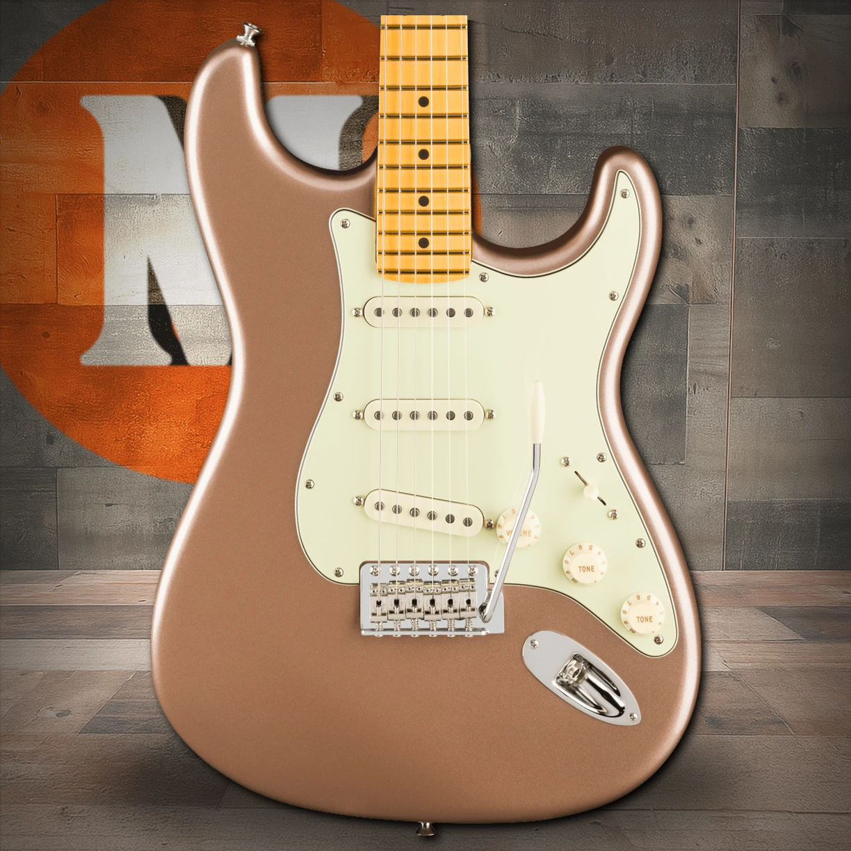 Fender American Professional Classic Stratocaster Maple Fingerboard, Faded Firemist Gold | Musician Madness