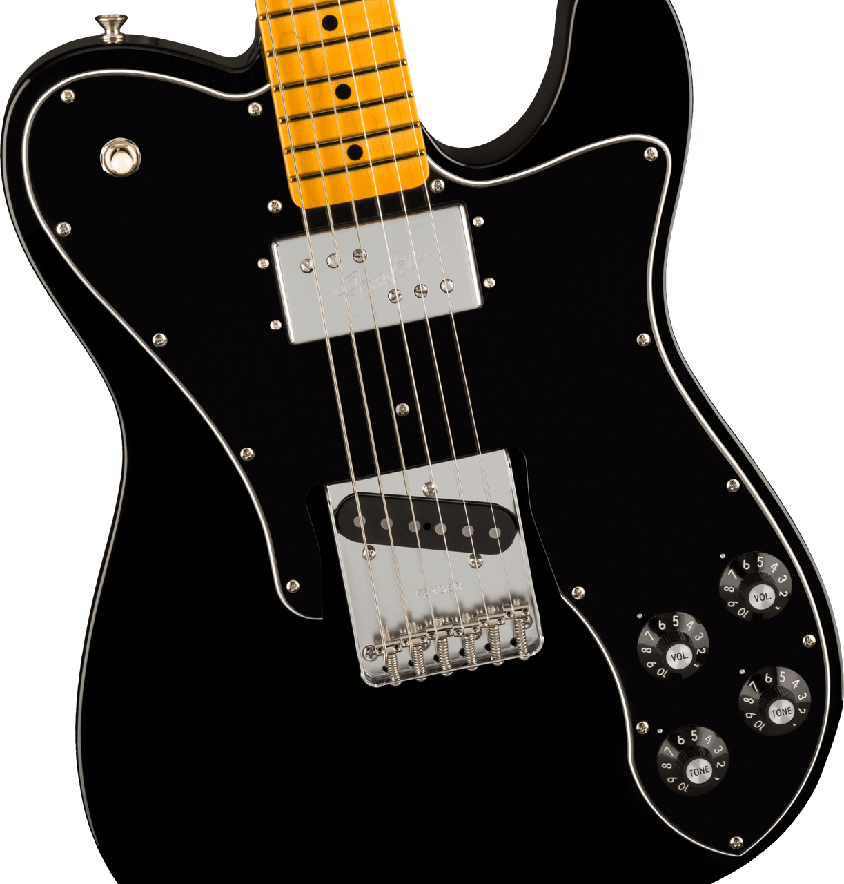 Fender American Vintage II 1977 Telecaster Custom, Maple Fingerboard, Black | Musician Madness
