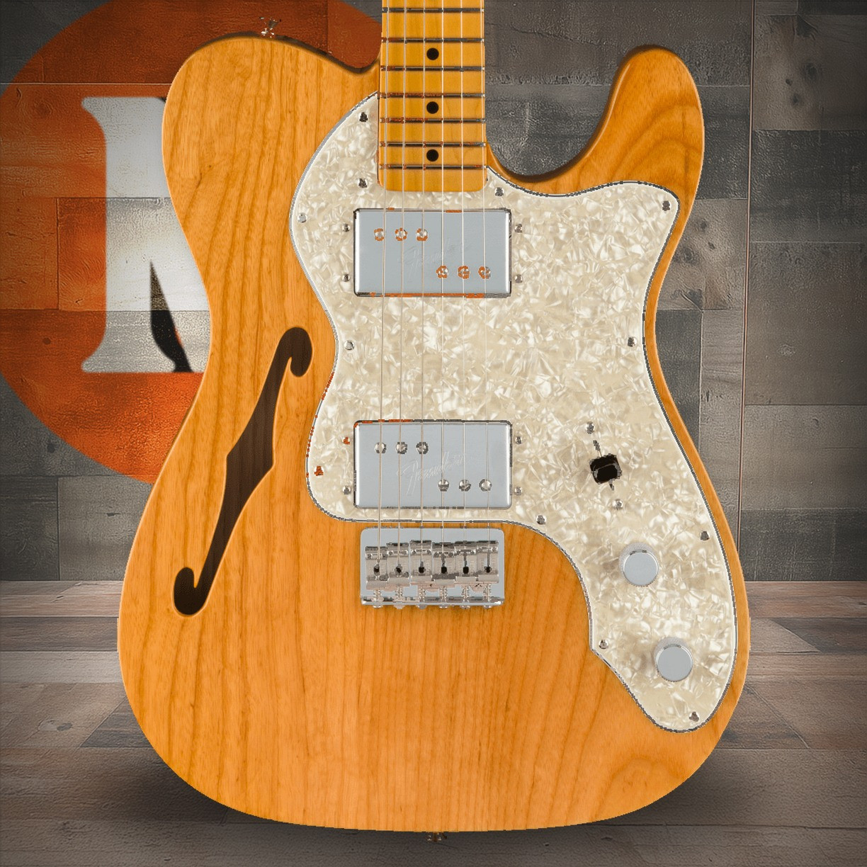 Fender American Vintage II 1972 Telecaster Thinline, Maple Fingerboard, Aged Natural | Musician Madness