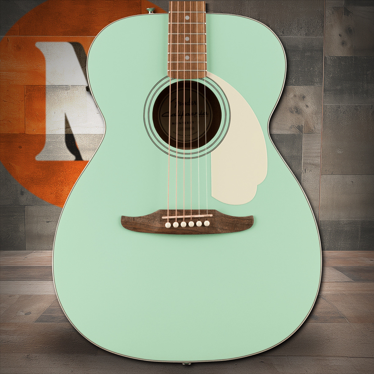 Fender California Standard Monterey E, Spruce Top, Ivory Pickguard, Surf Green | Musician Madness