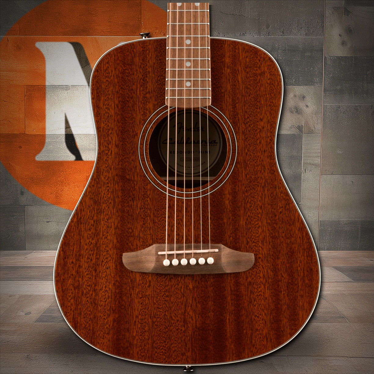 Fender California Standard Redondo Mini with Bag, Sapele Top, Natural Sapele | Musician Madness
