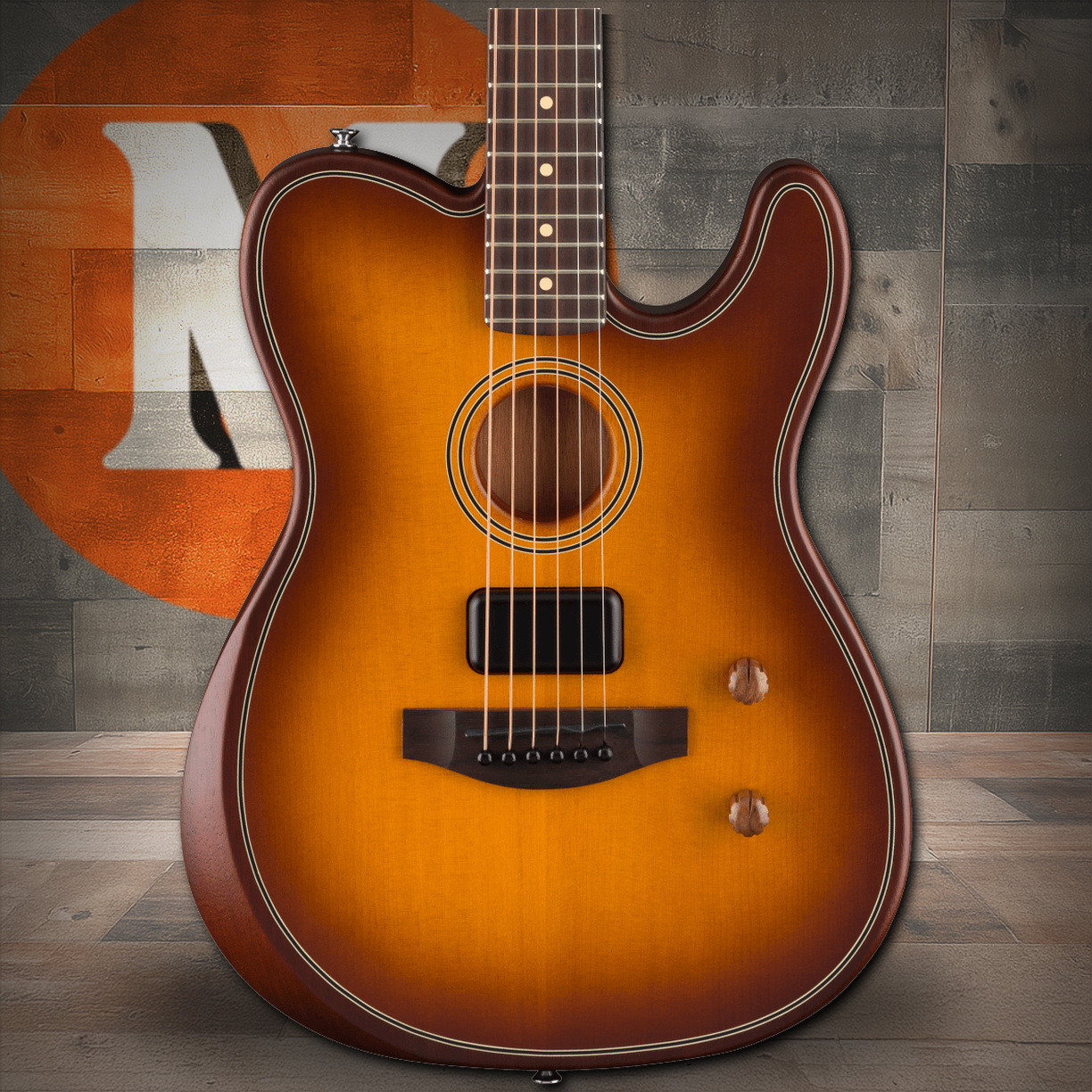 Fender Acoustasonic Standard Telecaster Honey Burst | Musician Madness